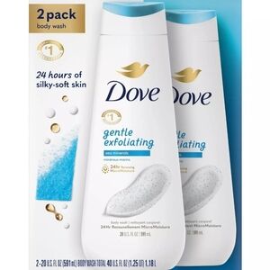 🌹SOLD🌹 2-PACK BUNDLE Dove Gentle Exfoliating Body Wash 20 oz